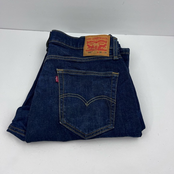 LEVI’S 541, JEANS, ALMOST NEW, WAIST 34 LENGTH 34, BLUE COLOR, FRONT ZIPPER - Picture 13 of 13
